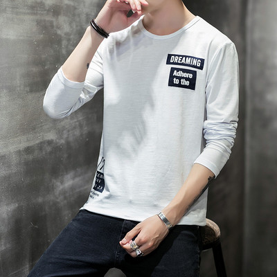 Férfi hétköznapi blúz, hosszú ujjal, feliratokkal, négy színben