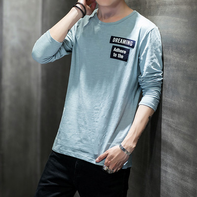 Férfi hétköznapi blúz, hosszú ujjal, feliratokkal, négy színben