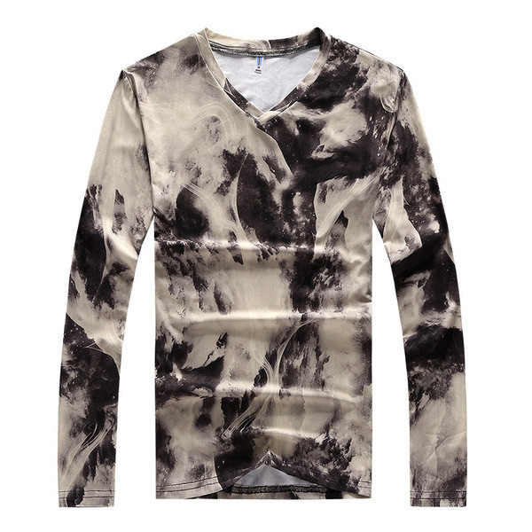 Bluză bărbătească modernă model Slim cu model în șase culori