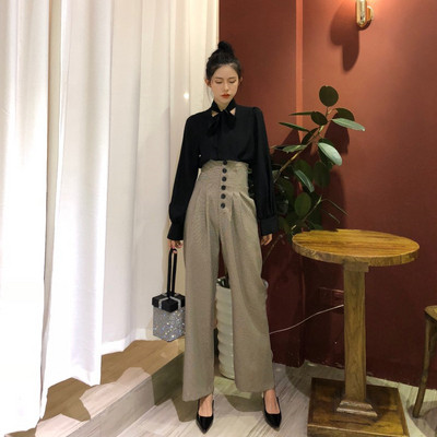 Elegáns női nadrág magas derékkal