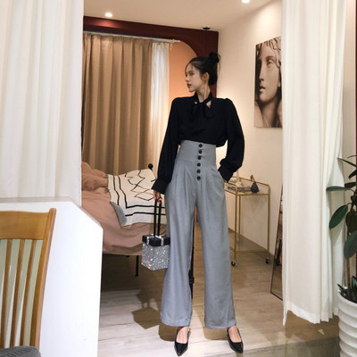 Elegáns női nadrág magas derékkal