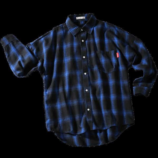 Modern férfi kockás ing fekete, piros és kék színekben