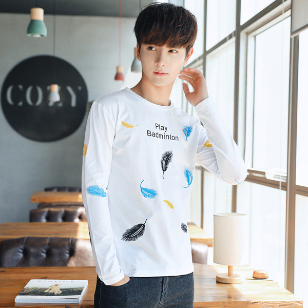 Aktuális hosszú ujjú férfi blúz fekete-fehér színben