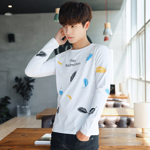 Aktuális hosszú ujjú férfi blúz fekete-fehér színben