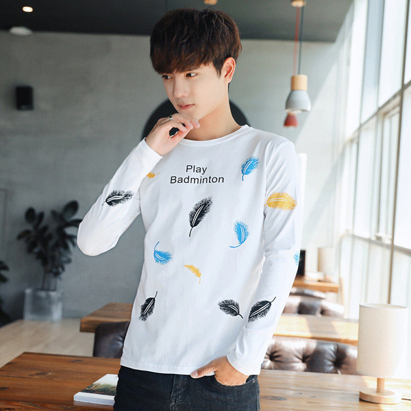 Aktuális hosszú ujjú férfi blúz fekete-fehér színben