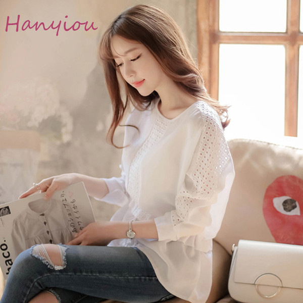 Modern tavaszi fehér blúz nyakkendővel