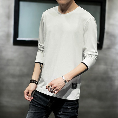 Férfi alkalmi blúz O-alakú gallérral, négy színben