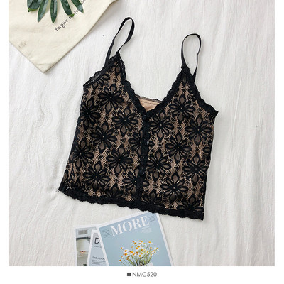 Modern női csipke felső állítható pántokkal