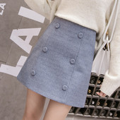 Modern női rövid szoknya gombokkal több színben