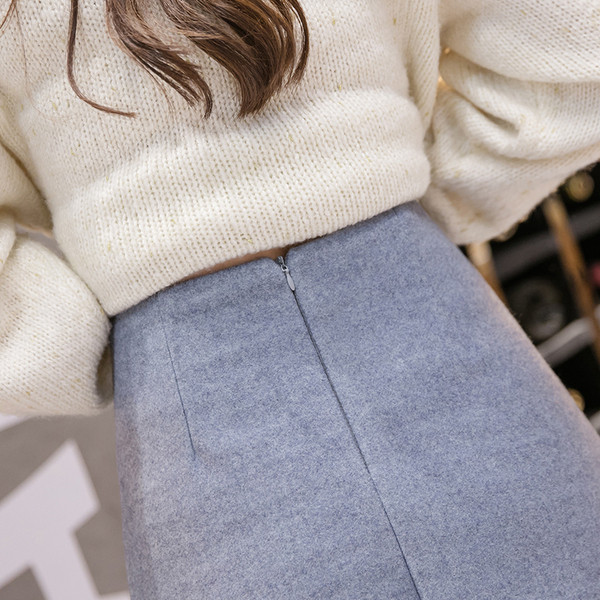 Modern női rövid szoknya gombokkal több színben