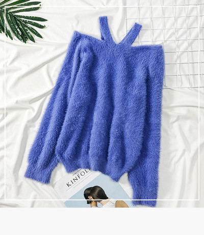 Καθημερινό γυναικείο πουλόβερ με πτώση ώμων