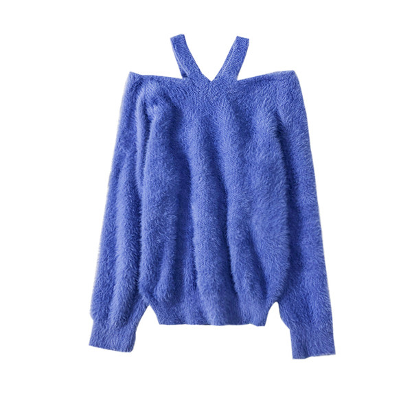 Καθημερινό γυναικείο πουλόβερ με πτώση ώμων