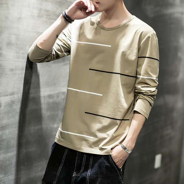 Bluză casual bărbătească cu mâneci lungi în cinci culori