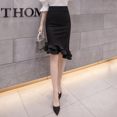 Elegáns női szoknya Karcsú modell magas derékkal, fekete és piros színben