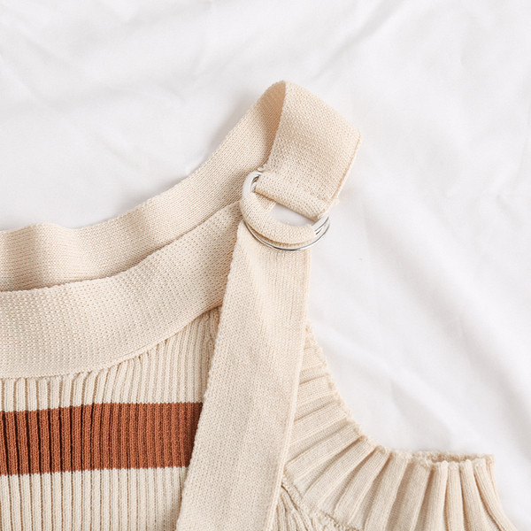 Lezser női csíkos blúz nyitott váll