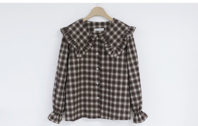 Modern női kockás ing gombokkal, két színben