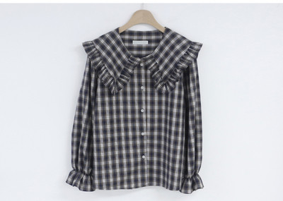 Modern női kockás ing gombokkal, két színben