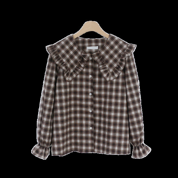 Modern női kockás ing gombokkal, két színben