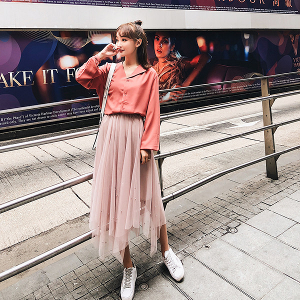 Modern női tüll szoknya gyöngyökkel több színben