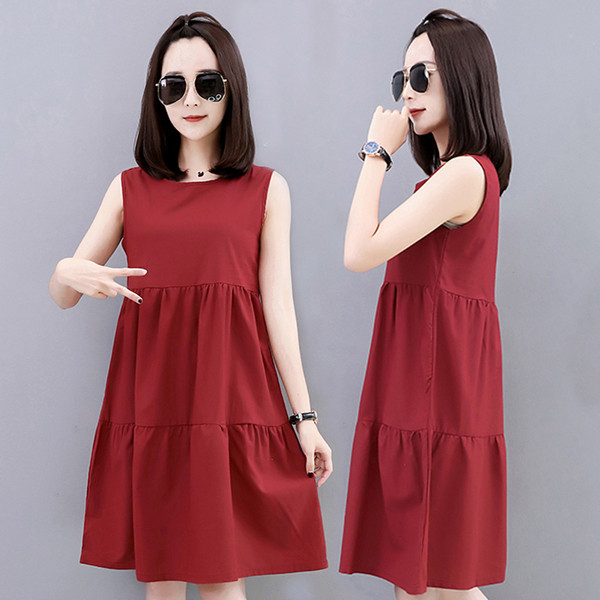 Női alkalmi ruha ujjak nélkül több színben