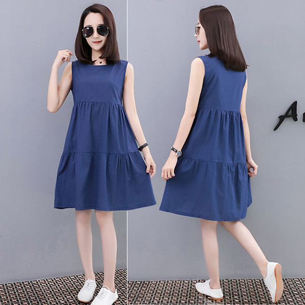 Női alkalmi ruha ujjak nélkül több színben