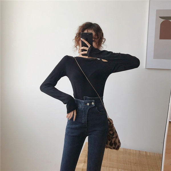 Tiszta női farmer magas derékkal, két színben