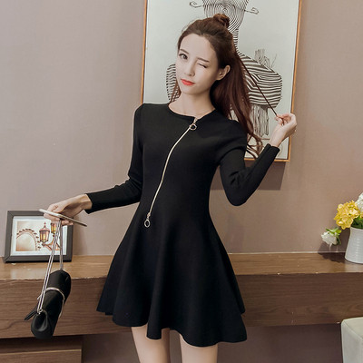 Γυναικείο φόρεμα με φερμουάρ σε δύο χρώματα