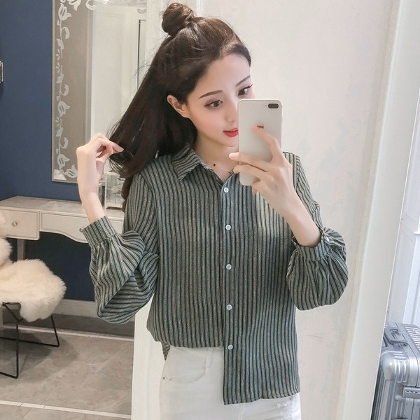 Csíkos női ing hosszú ujjal, két színben