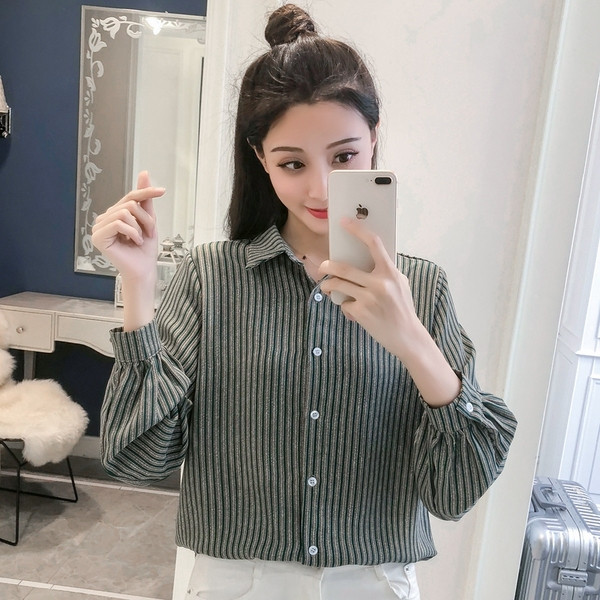 Csíkos női ing hosszú ujjal, két színben