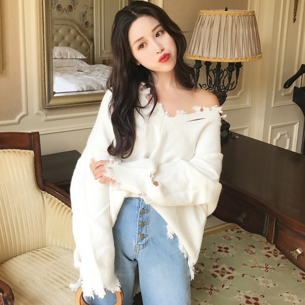 Lezser női blúz szakadt elemekkel három színben