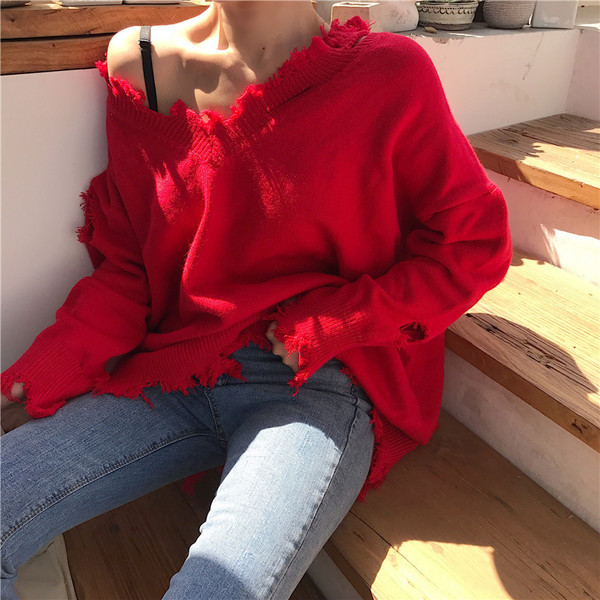 Lezser női blúz szakadt elemekkel három színben