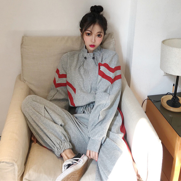 Női sport szett szürke színben