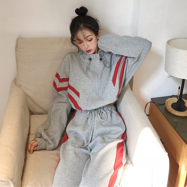 Női sport szett szürke színben