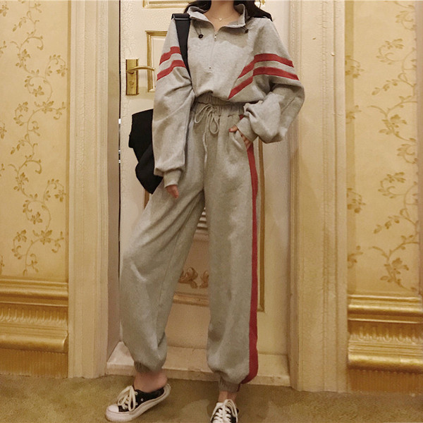 Női sport szett szürke színben