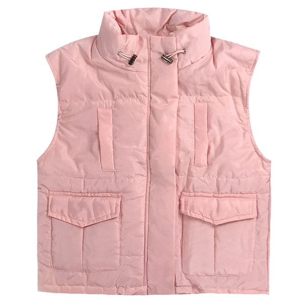 Mindennapi női mellény fekete és rózsaszín színben