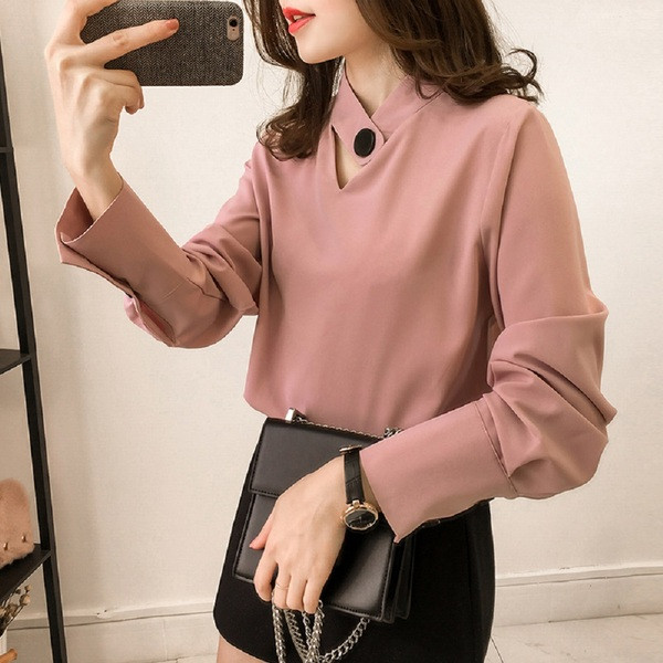 Stílusos női blúz több színben, hosszú ujjal