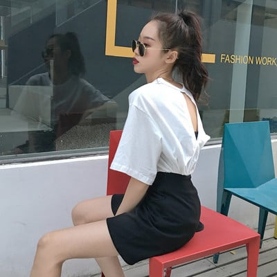 Alkalmi női póló érdekes hátrésszel több színben