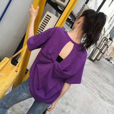 Alkalmi női póló érdekes hátrésszel több színben