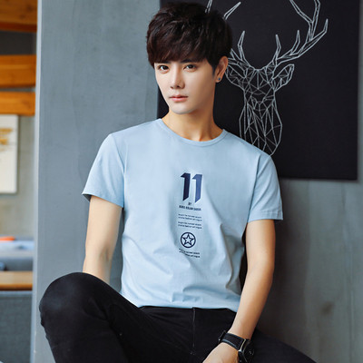 Férfi alkalmi póló öt színben felirattal