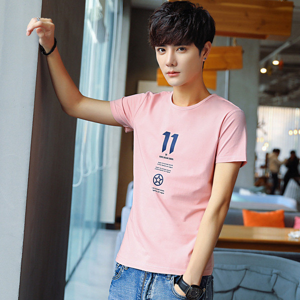 Férfi alkalmi póló öt színben felirattal