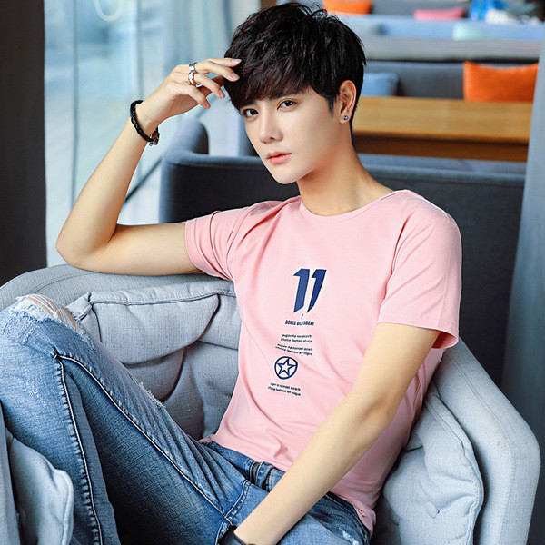 Férfi alkalmi póló öt színben felirattal