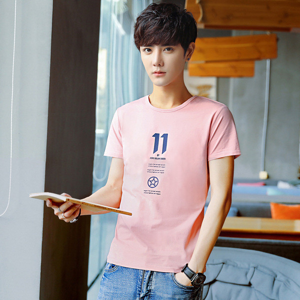 Férfi alkalmi póló öt színben felirattal