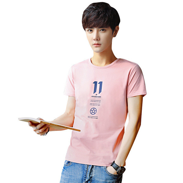 Férfi alkalmi póló öt színben felirattal