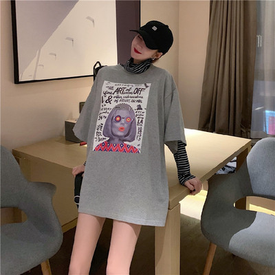 Modern női póló rátéttel, két színben