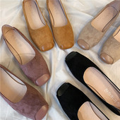 Öko velúrból készült modern női cipő négy színben