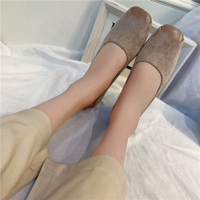 Öko velúrból készült modern női cipő négy színben