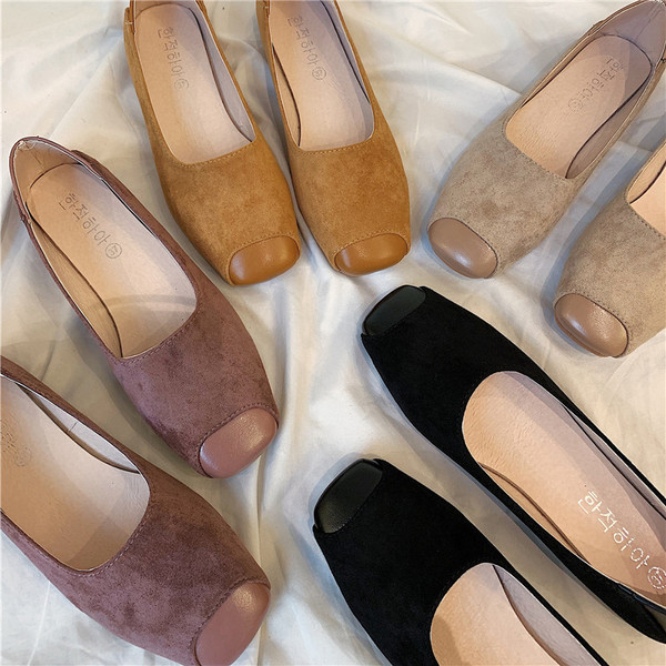 Öko velúrból készült modern női cipő négy színben