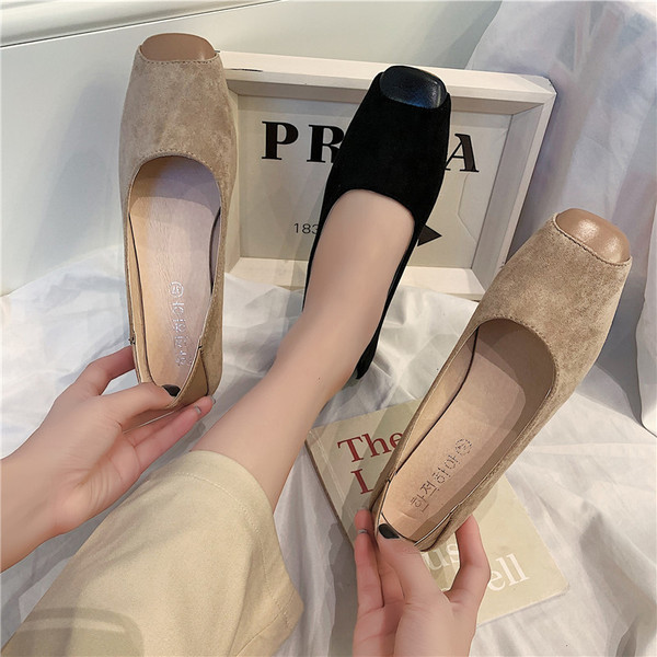 Öko velúrból készült modern női cipő négy színben