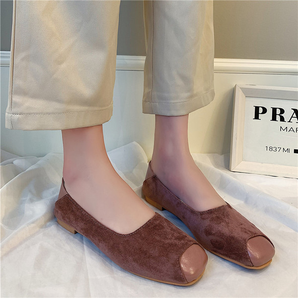 Öko velúrból készült modern női cipő négy színben