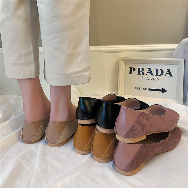 Öko velúrból készült modern női cipő négy színben